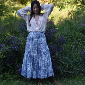 Women's Summer Printed Midi Skirt Summer Skirt